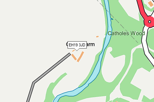 EH19 3JD map - OS OpenMap – Local (Ordnance Survey)