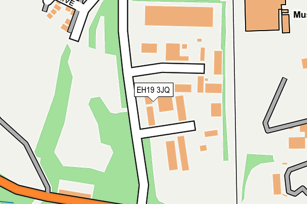 EH19 3JQ map - OS OpenMap – Local (Ordnance Survey)