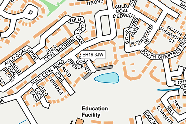 EH19 3JW map - OS OpenMap – Local (Ordnance Survey)