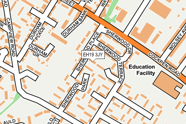 EH19 3JY map - OS OpenMap – Local (Ordnance Survey)
