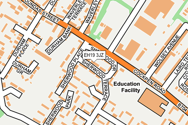 EH19 3JZ map - OS OpenMap – Local (Ordnance Survey)