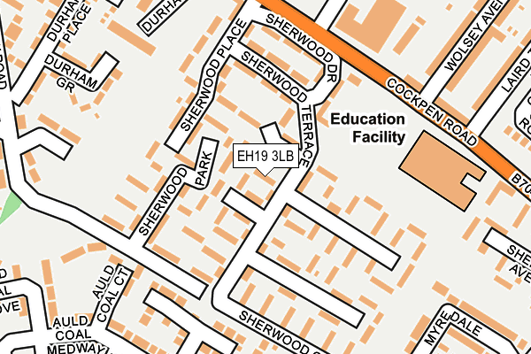 EH19 3LB map - OS OpenMap – Local (Ordnance Survey)