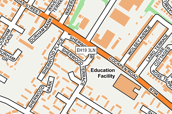 EH19 3LN map - OS OpenMap – Local (Ordnance Survey)
