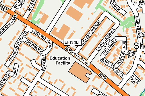 EH19 3LT map - OS OpenMap – Local (Ordnance Survey)