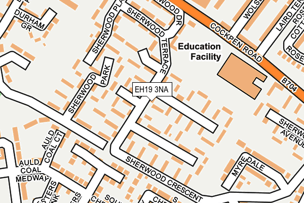 EH19 3NA map - OS OpenMap – Local (Ordnance Survey)