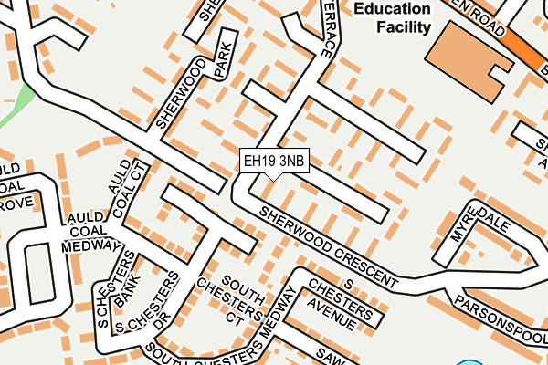 EH19 3NB map - OS OpenMap – Local (Ordnance Survey)