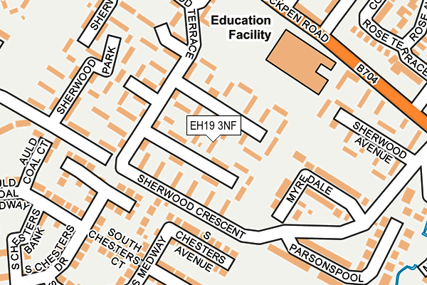 EH19 3NF map - OS OpenMap – Local (Ordnance Survey)