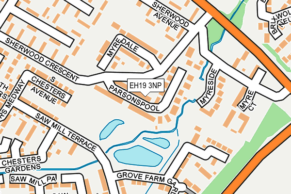 EH19 3NP map - OS OpenMap – Local (Ordnance Survey)