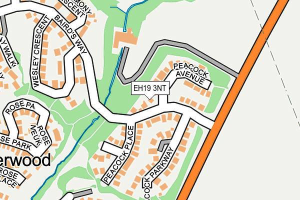 EH19 3NT map - OS OpenMap – Local (Ordnance Survey)