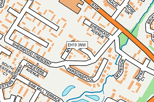 EH19 3NW map - OS OpenMap – Local (Ordnance Survey)