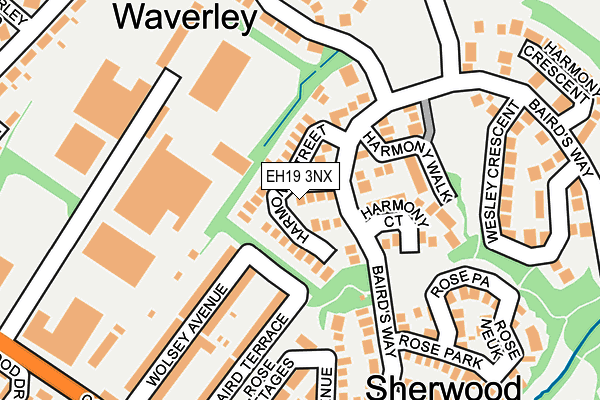 EH19 3NX map - OS OpenMap – Local (Ordnance Survey)