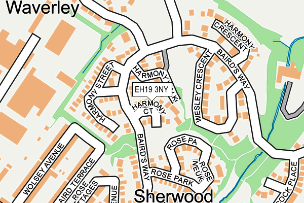 EH19 3NY map - OS OpenMap – Local (Ordnance Survey)