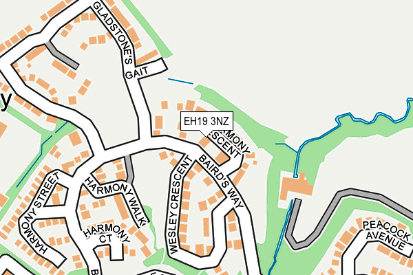 EH19 3NZ map - OS OpenMap – Local (Ordnance Survey)