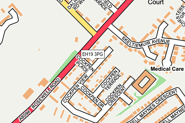 EH19 3PG map - OS OpenMap – Local (Ordnance Survey)