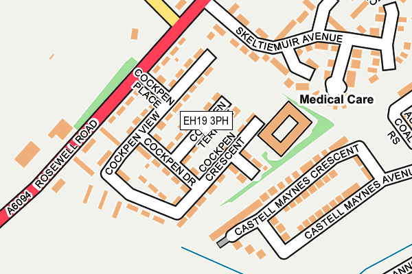 EH19 3PH map - OS OpenMap – Local (Ordnance Survey)