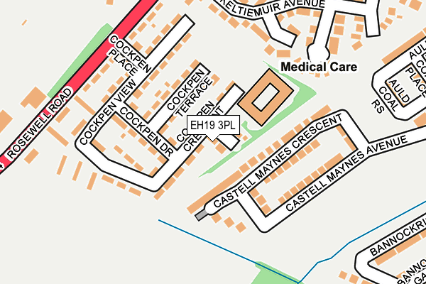 EH19 3PL map - OS OpenMap – Local (Ordnance Survey)