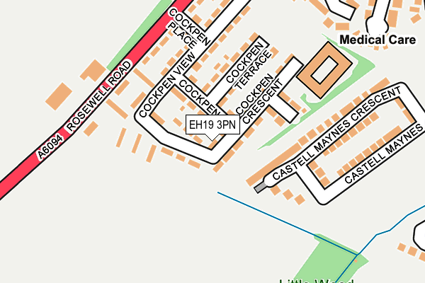 EH19 3PN map - OS OpenMap – Local (Ordnance Survey)