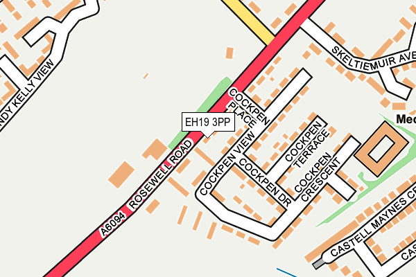 EH19 3PP map - OS OpenMap – Local (Ordnance Survey)