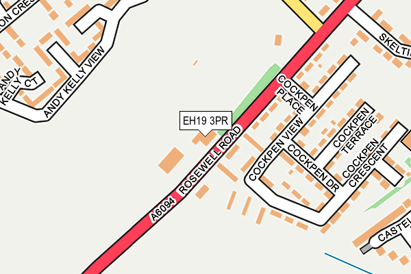 EH19 3PR map - OS OpenMap – Local (Ordnance Survey)