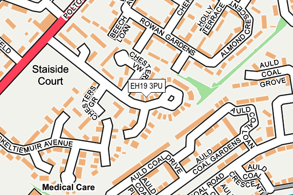 EH19 3PU map - OS OpenMap – Local (Ordnance Survey)