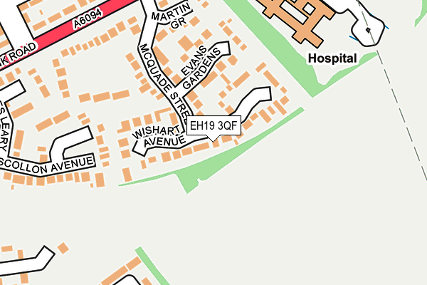 EH19 3QF map - OS OpenMap – Local (Ordnance Survey)