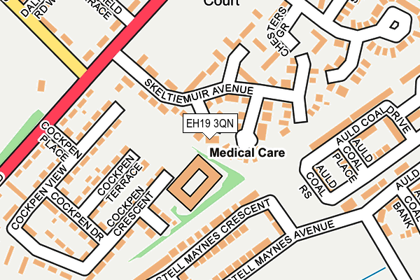 EH19 3QN map - OS OpenMap – Local (Ordnance Survey)