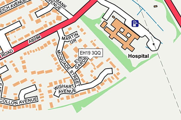 EH19 3QQ map - OS OpenMap – Local (Ordnance Survey)