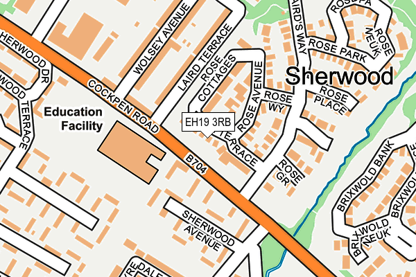 EH19 3RB map - OS OpenMap – Local (Ordnance Survey)