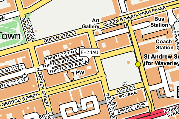 EH2 1AU map - OS OpenMap – Local (Ordnance Survey)