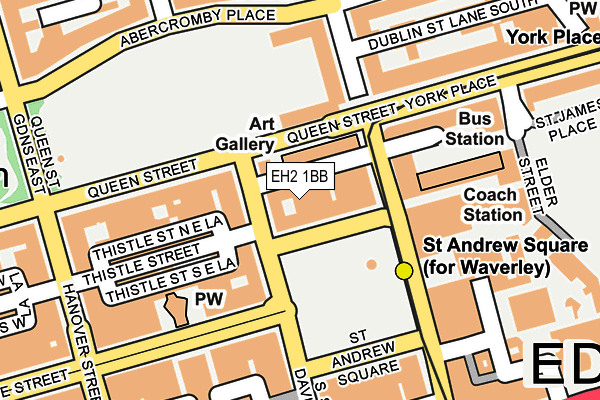 EH2 1BB map - OS OpenMap – Local (Ordnance Survey)