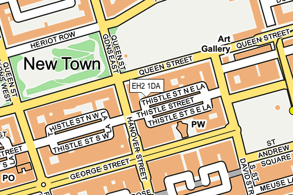 EH2 1DA map - OS OpenMap – Local (Ordnance Survey)