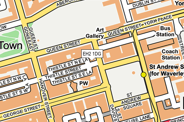 EH2 1DG map - OS OpenMap – Local (Ordnance Survey)