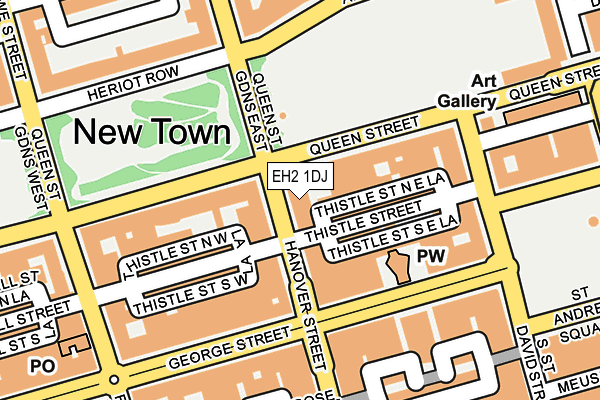 EH2 1DJ map - OS OpenMap – Local (Ordnance Survey)