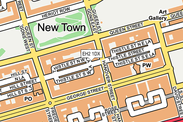 EH2 1DX map - OS OpenMap – Local (Ordnance Survey)