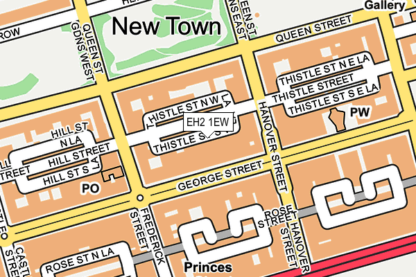 EH2 1EW map - OS OpenMap – Local (Ordnance Survey)