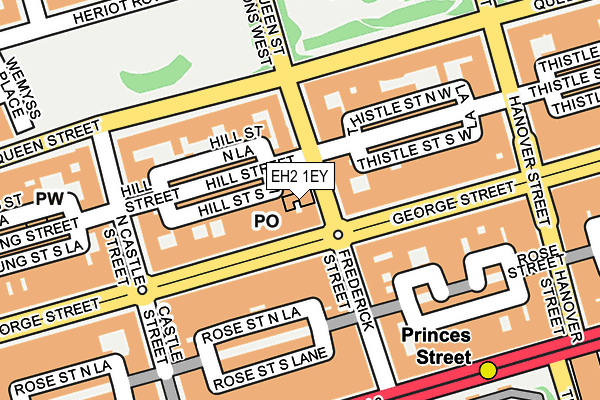 EH2 1EY map - OS OpenMap – Local (Ordnance Survey)