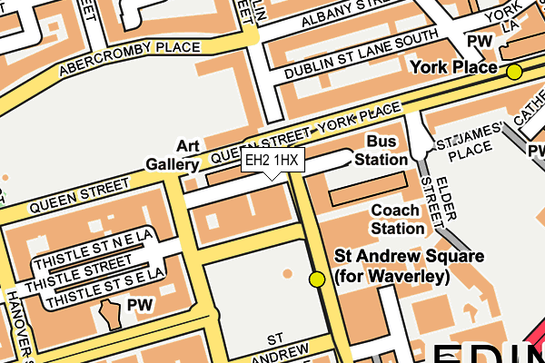 EH2 1HX map - OS OpenMap – Local (Ordnance Survey)