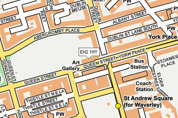 EH2 1HY map - OS OpenMap – Local (Ordnance Survey)