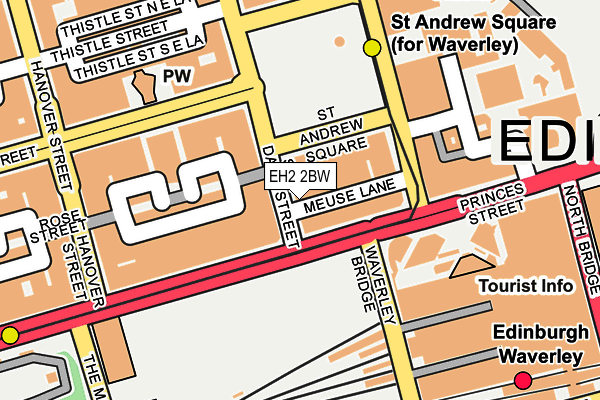 EH2 2BW map - OS OpenMap – Local (Ordnance Survey)