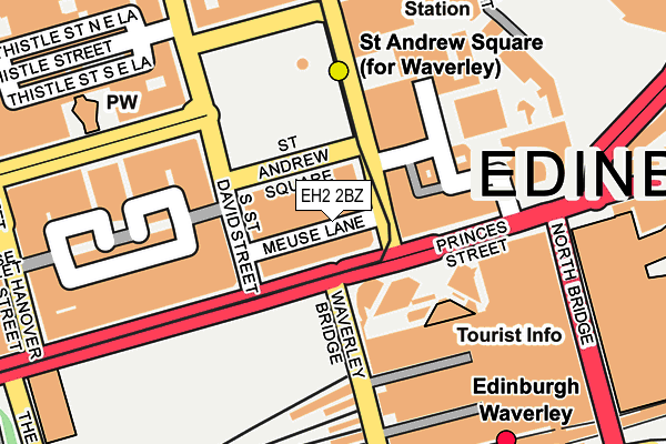 EH2 2BZ map - OS OpenMap – Local (Ordnance Survey)