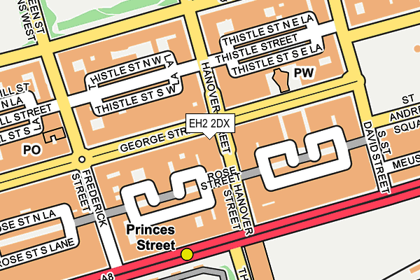 EH2 2DX map - OS OpenMap – Local (Ordnance Survey)