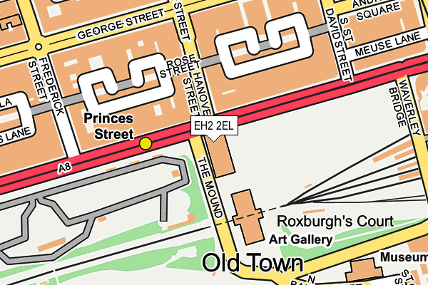 EH2 2EL map - OS OpenMap – Local (Ordnance Survey)