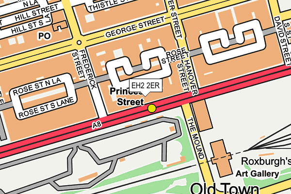 EH2 2ER map - OS OpenMap – Local (Ordnance Survey)