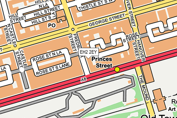 EH2 2EY map - OS OpenMap – Local (Ordnance Survey)