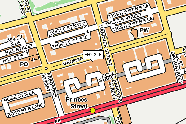 EH2 2LE map - OS OpenMap – Local (Ordnance Survey)