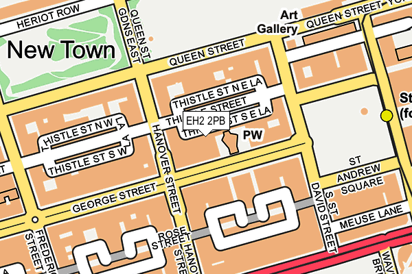 EH2 2PB map - OS OpenMap – Local (Ordnance Survey)