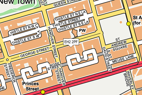 EH2 2PF map - OS OpenMap – Local (Ordnance Survey)