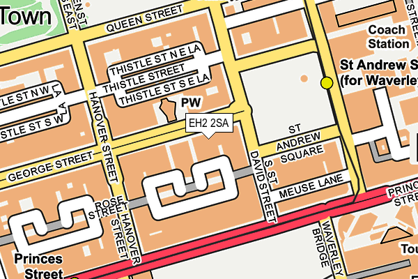 EH2 2SA map - OS OpenMap – Local (Ordnance Survey)