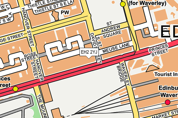 EH2 2YJ map - OS OpenMap – Local (Ordnance Survey)