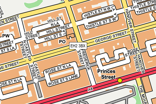 EH2 3BX map - OS OpenMap – Local (Ordnance Survey)